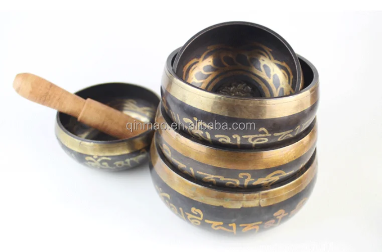Tibetan Singing Bowl Chakra Bronze Healing Handmade Himalaya Meditation Crown Brass Nepal