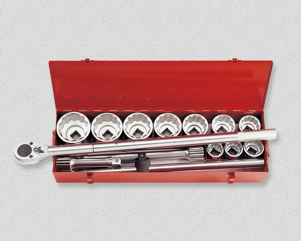 KING TONY High Quality  14 PCS 12PT 1 Inch Socket Wrench Set Multi Functional Taiwan Hand Tool 8015MR