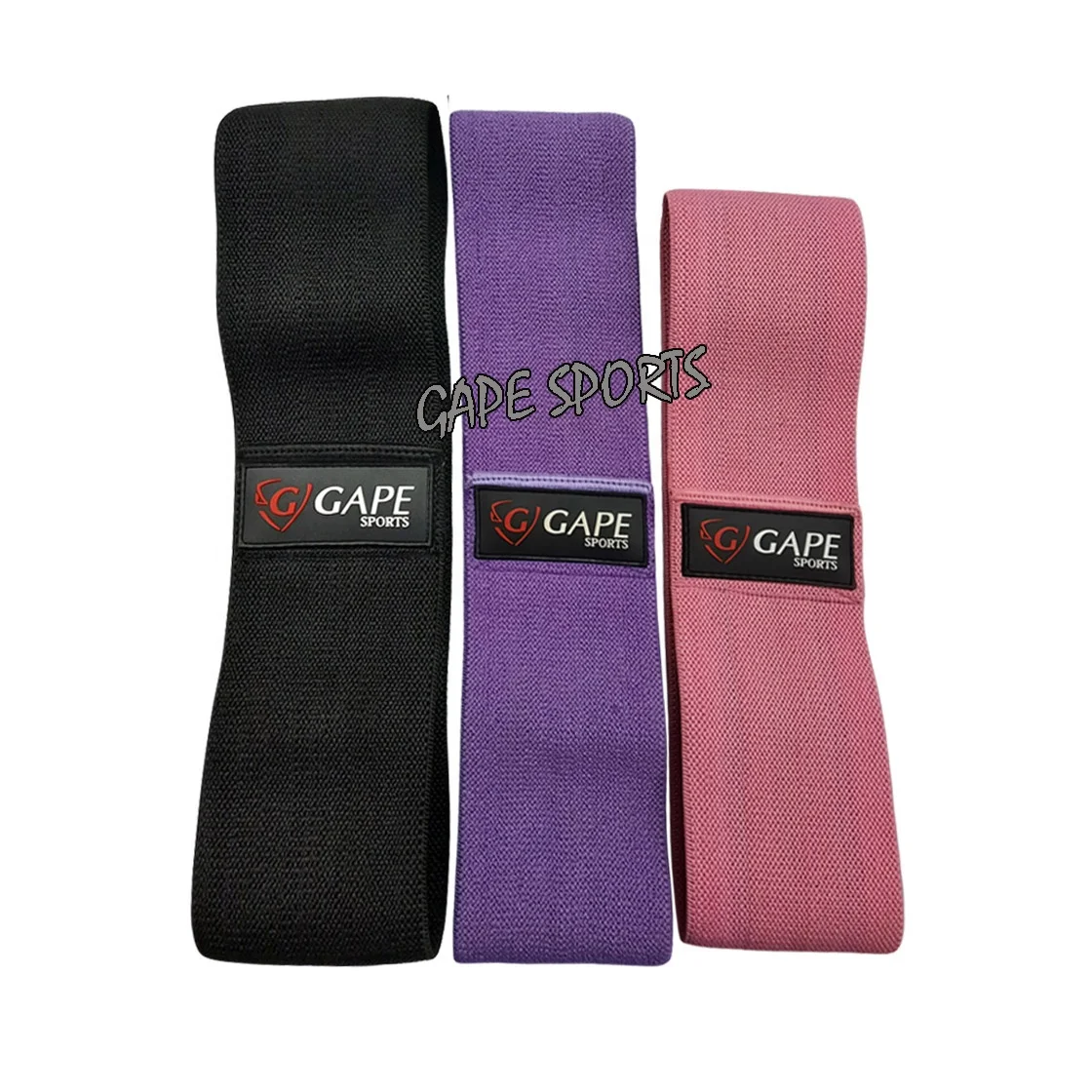 Wholesale OEM Customized Home Exercise 3 Pieces band Set Anti Slip Fitness Bands Physical Therapy Stretching Elastic Hip Band