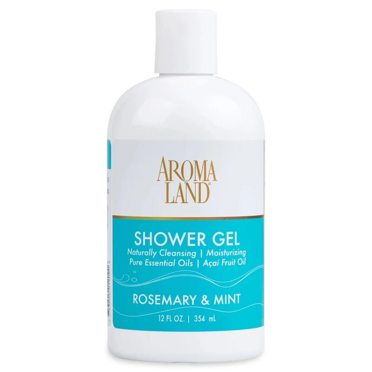 AROMALAND Натуральный гель для душа и ванны с эфирными маслами-розмарин и мята-12 унций