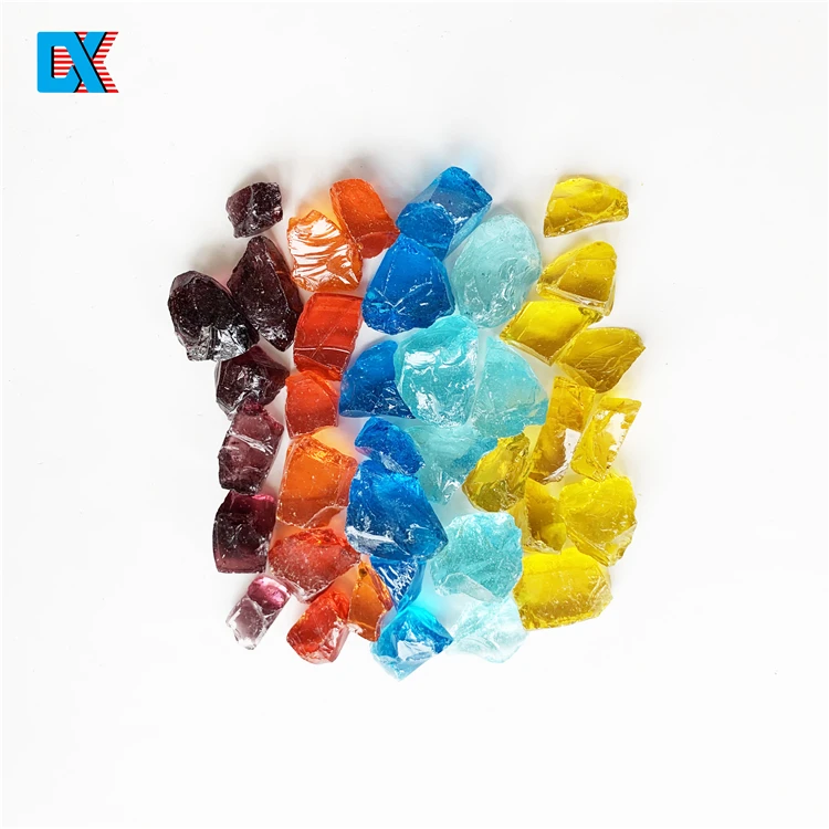 
China wholesale recycled Crushed blue glass rocks for landscaping 