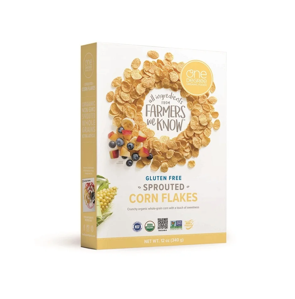 Ready to Ship Sprouted Corn Flakes 6-12 Ounce Sweet Taste with High Protein Content