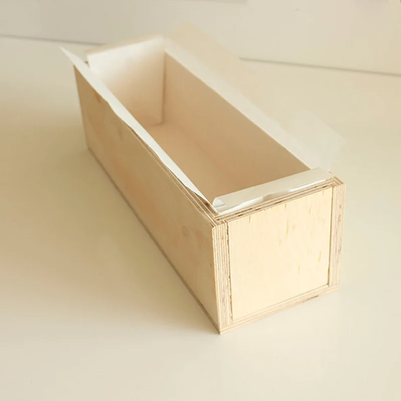 
Rectangle Wooden Soap Mold Loaf Molds with Measured Cut Soap Paper 