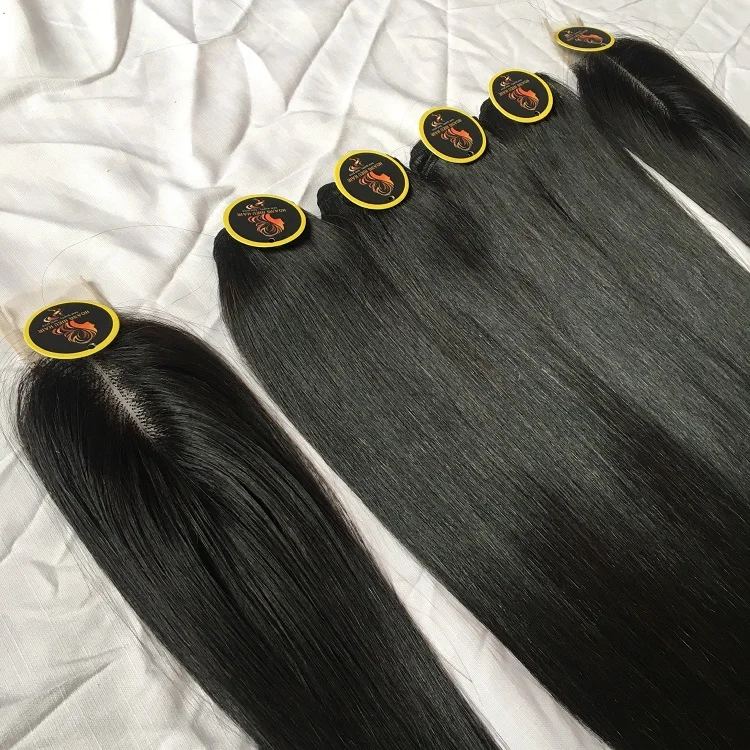 Супер двойные прямые человеческие волосы естественного цвета 100% натуральные необработанные вьетнамские супер