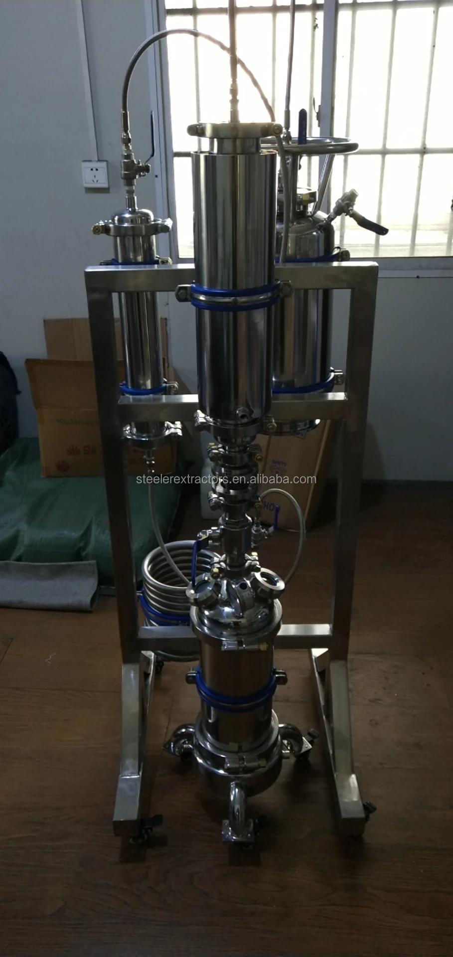 Экстрактор бутанового замкнутого петли из нержавеющей стали весом 2 фунта с резервуаром для восстановления весом 50 фунтов