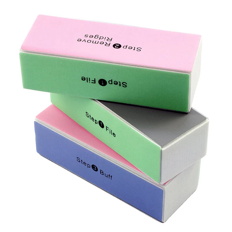 Hot Sale Personalized Professional Beauty Manicure Nail Buffer Block Colorful Reusable Small 4 Ways Nail Buffer