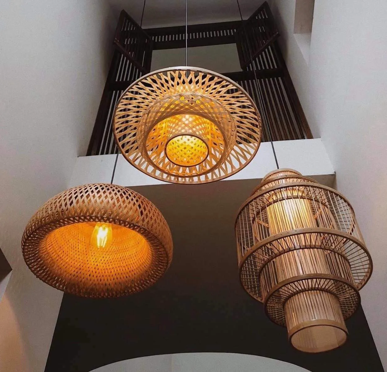 Wholesale Eco-Friendly 180 Beam Angle Bamboo Lamp Wicker Rattan Export From Vietnam