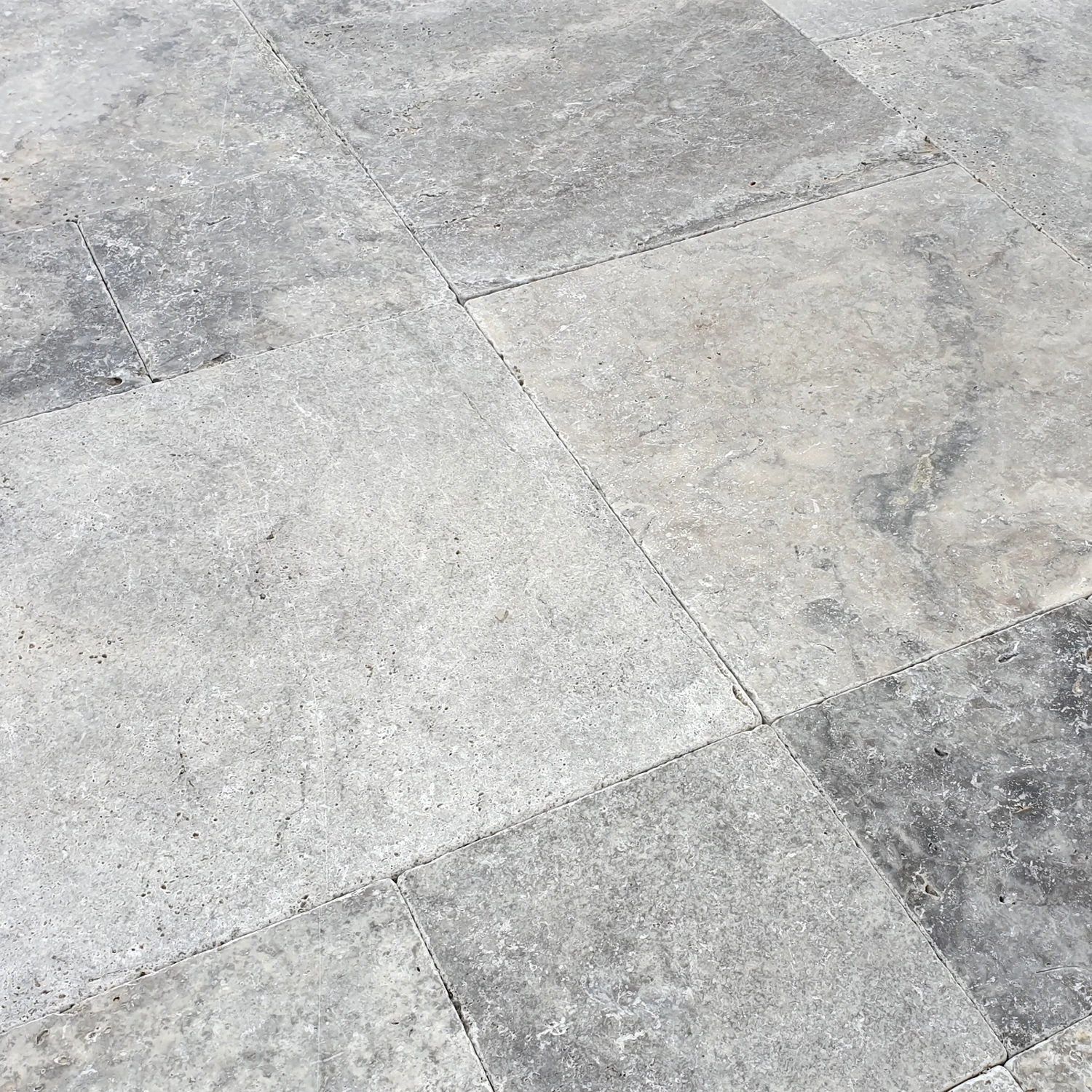 2023 Silver Travertine Pattern Set Paver Made in Turkey Ocean Grey Travertine Tiles Roman Slabs For Folloring Walling