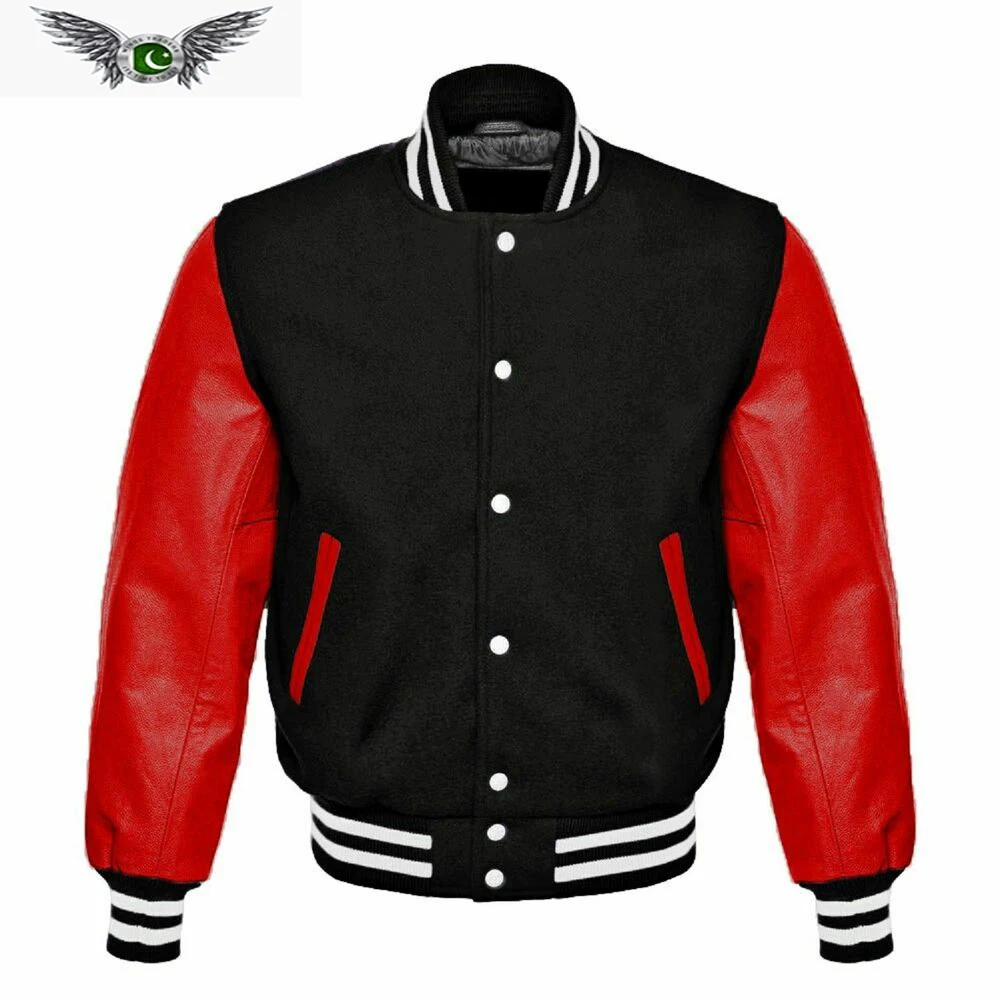 Оригинальные мужские куртки Varsity из натуральной кожи в американском стиле