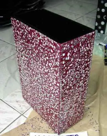 
Rectangular lacquer vase with egg-cell finishing, homemade products of Vietnam: home-decor, tableware, kitchenware, houseware 