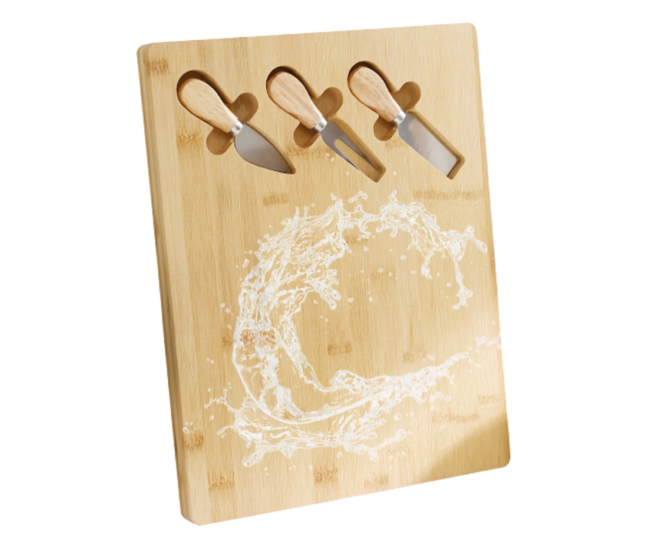 4 шт. деревянные ножи для кемпинга с бамбуковым сыром