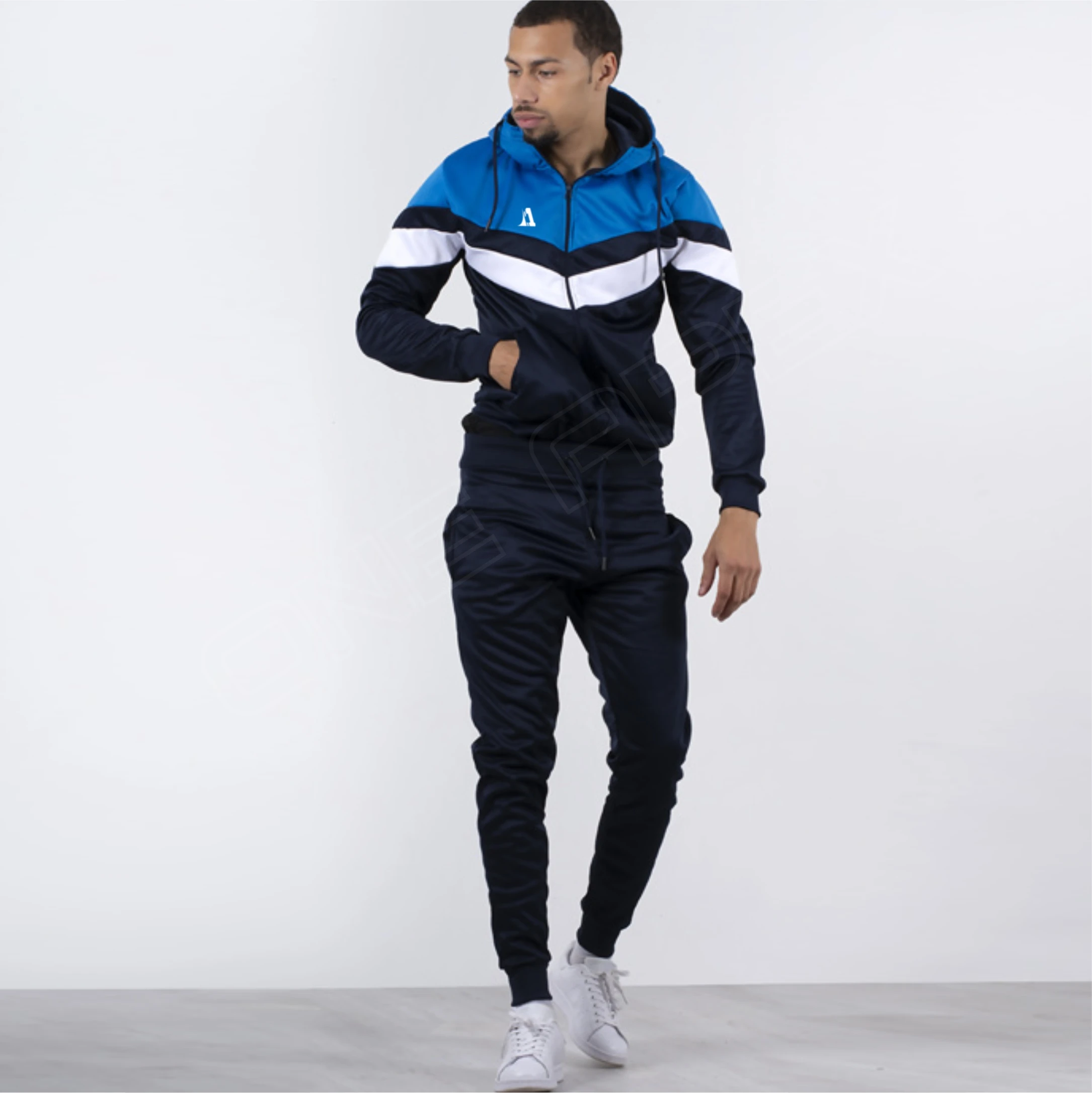 High Quality Fleece Tech jogging suits custom Mens tracksuit Plain Striped Tracksuit set by OneApex