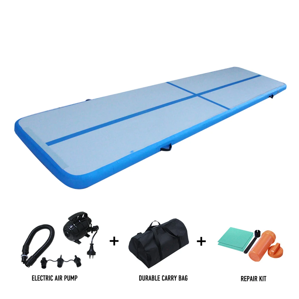 Custom 4x1x0.1m gym airtrack inflatable air track gymnastics tumbling mat air tumble track