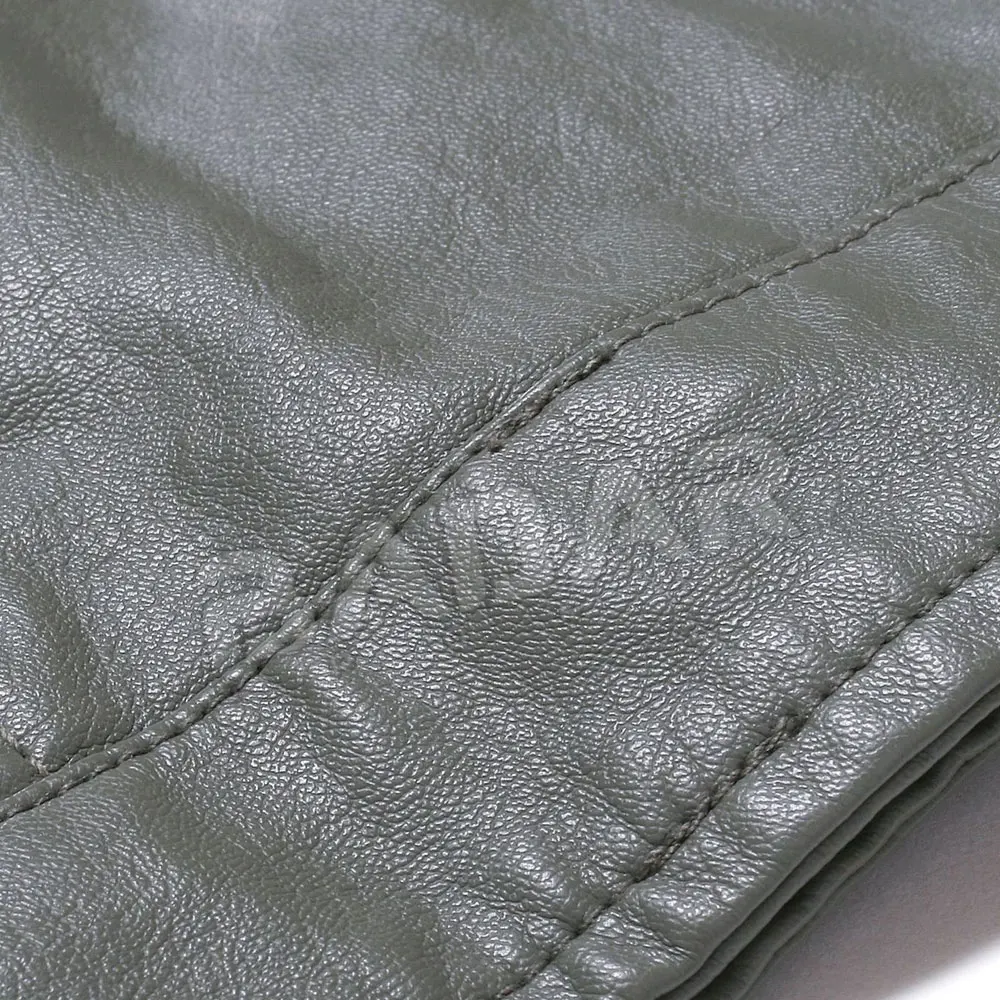  Мужская кожаная куртка из ПУ кожи с воротником-стойкой Осень-зима 2021