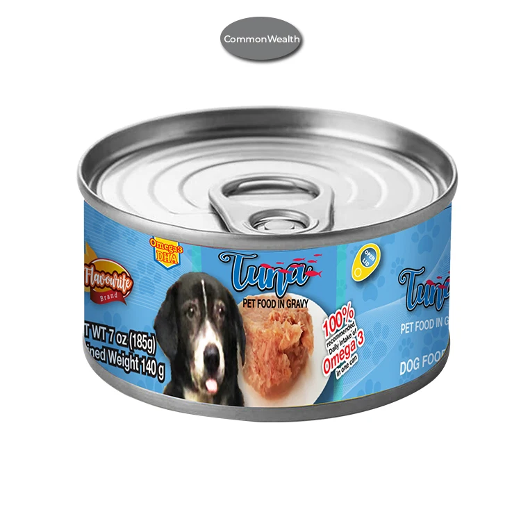 
 Глобальный экспортер Омега 3 богатый тунец консервированный/олово для собак  