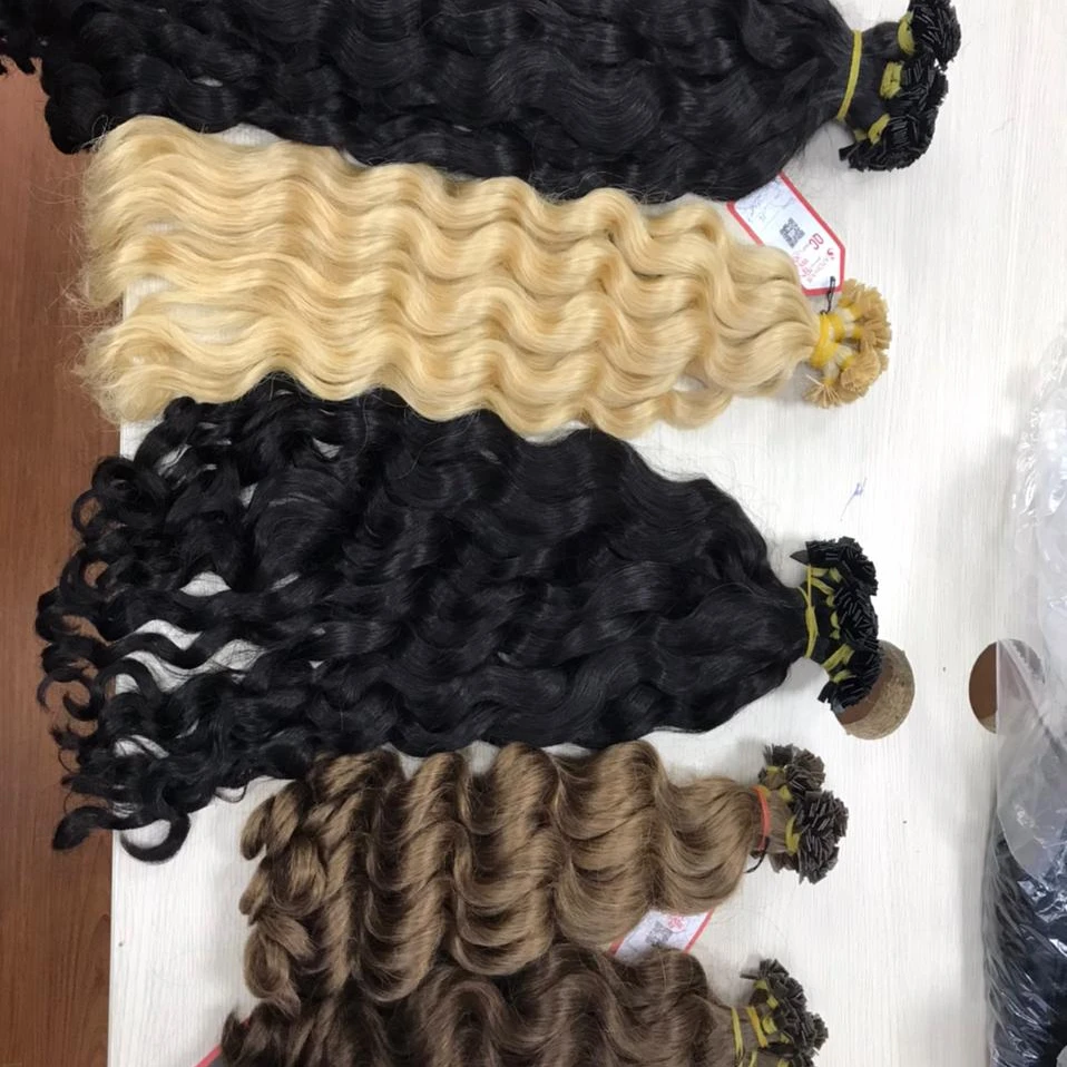 Vietnamese Human  Body Wave  Diffrent   Colors  Flat-tip Hair Extension