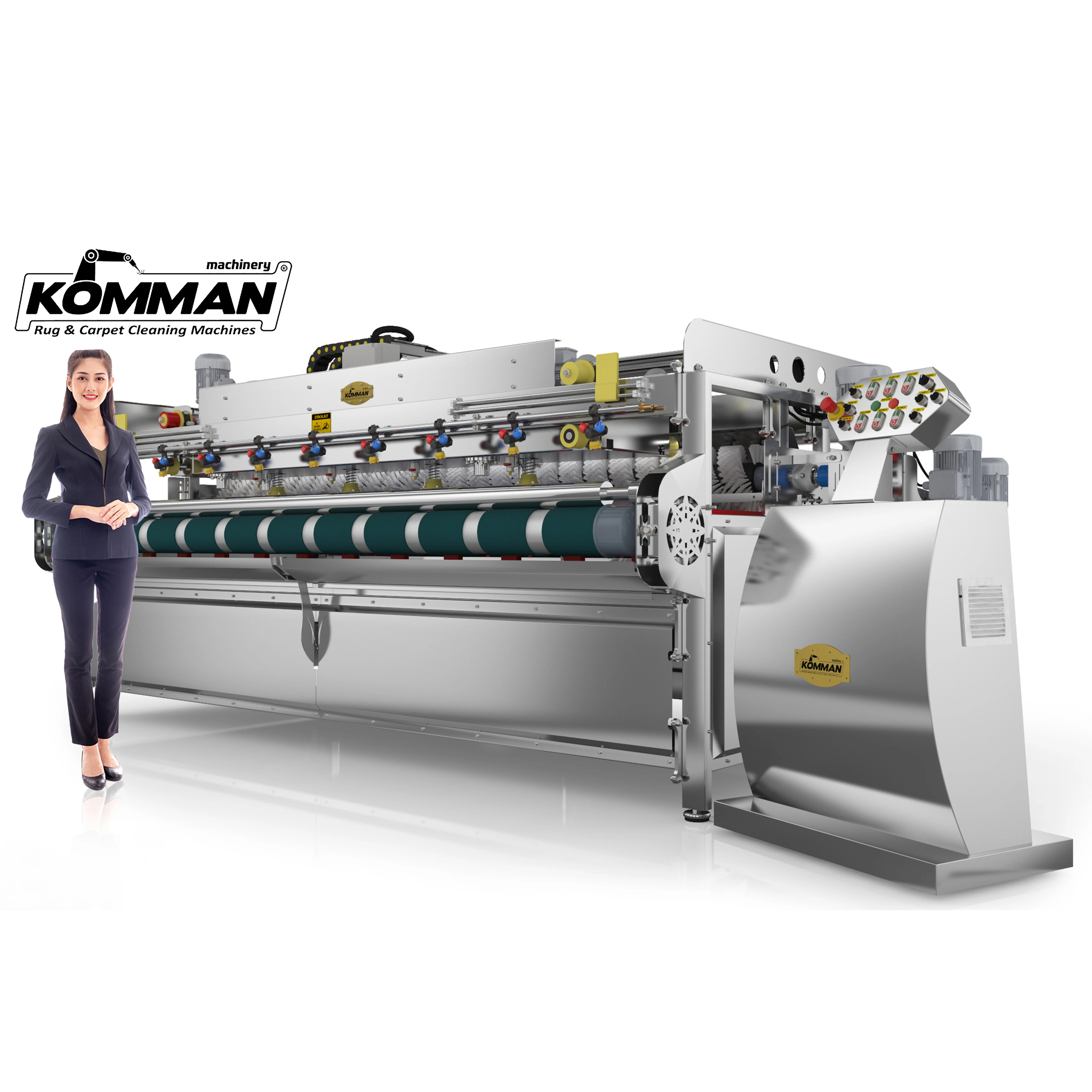 
Automatic Industrial Carpet/Rug Cleaning Machine- Commercial Rug Washer. 3 meters conveyor surface ALTAY RAKE 3000 