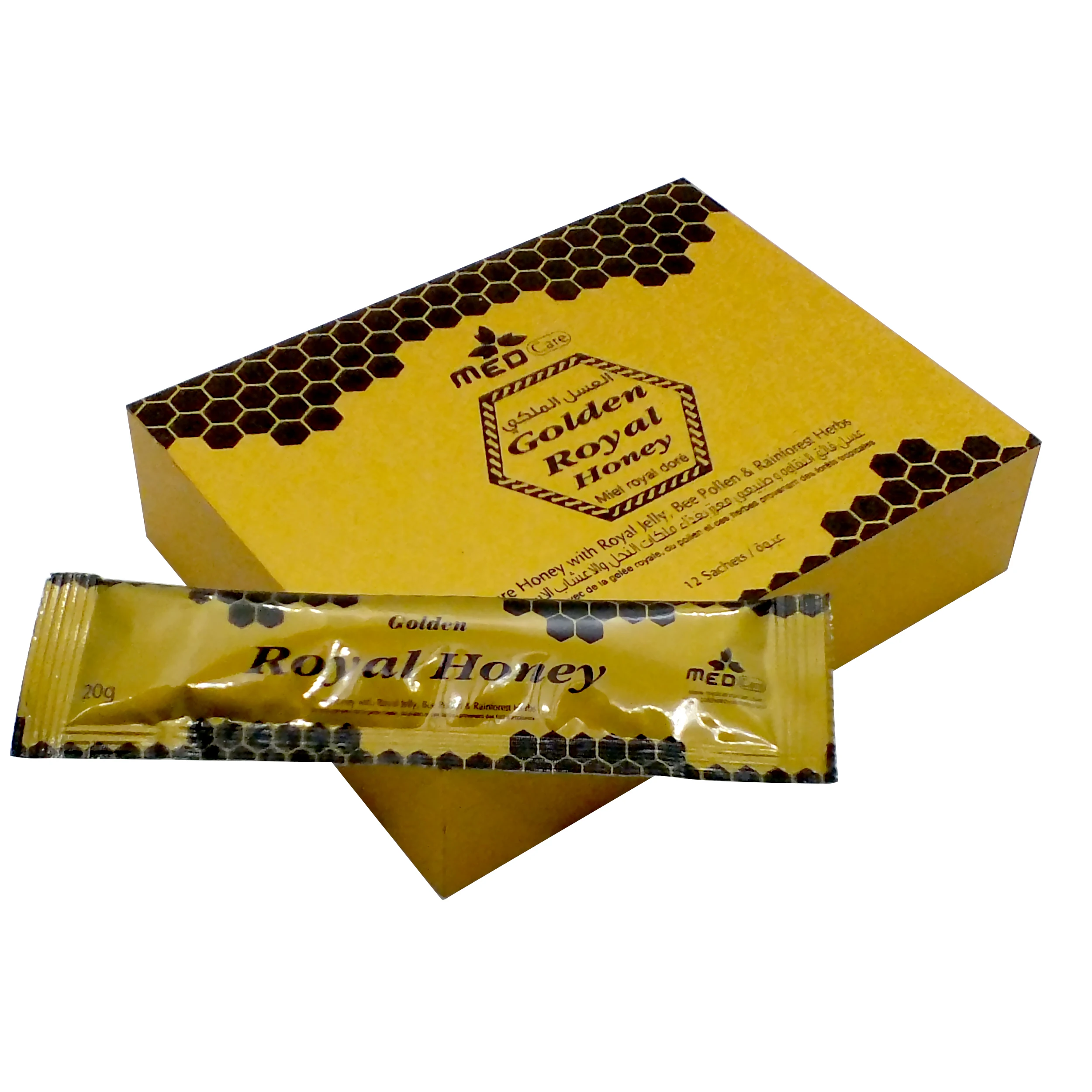 Low Price Pure Honey 12 Sachets In a Box Can Makes You Stronger and Last Longer Take One Sachet Every 2 Days As Needed