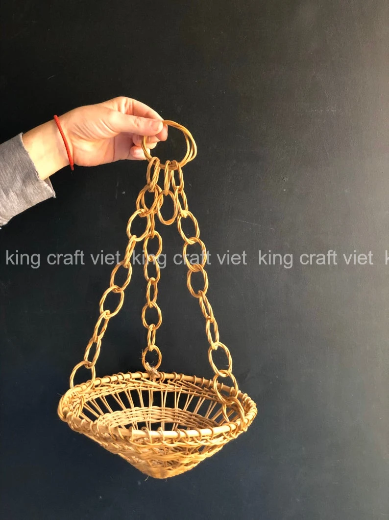 VietNam New Product Handwoven Plant Pot 100% Natural Rattan Planter Wholesale from King Craft Viet Supplier