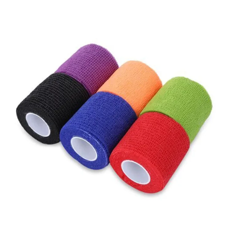 Blue High Elastic Self Adhesive Medical Bandage Tape For Wound