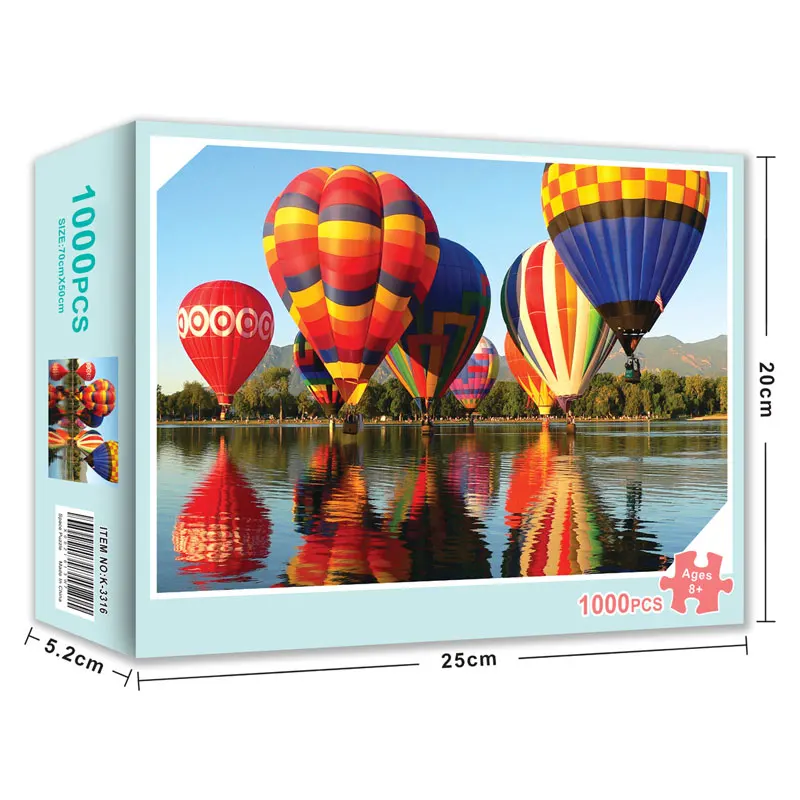 Wholesale Painting Paper DIY Adult Kid Manufacturer Children Custom Jigsaw Pieces Box 3d Game Puzzle 1000