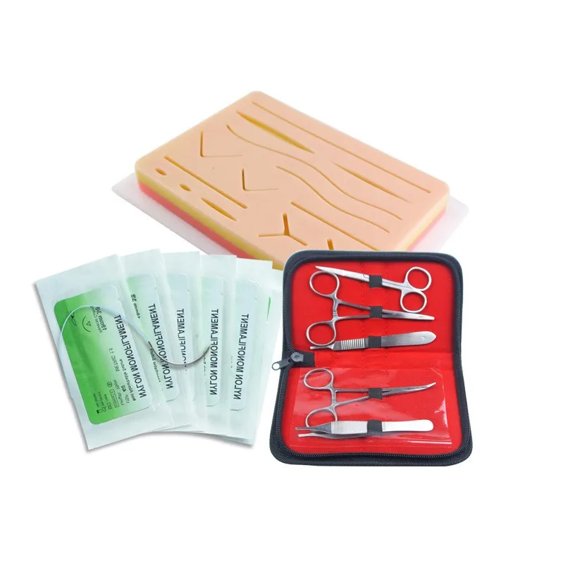Medical Skin Training Model Artificial Skin Suture Practice Silicone Suture Pad Practice Kit