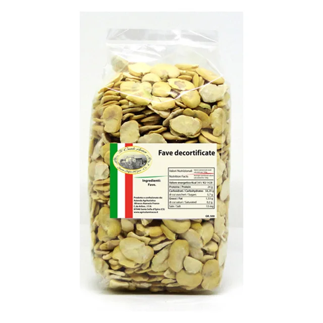 Made in italy high quality food products Italian legume peeled large broad bean Gr.500
