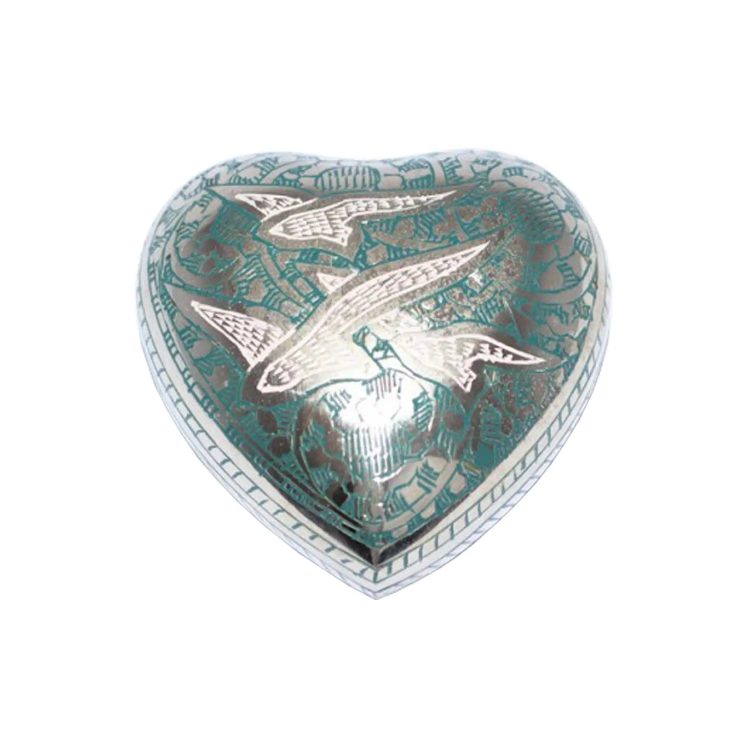 Florel Bird Engraved Heart Shape Keepake Amazon Hot Wholesale Cremation Cat Urn Ash Stainless Steel