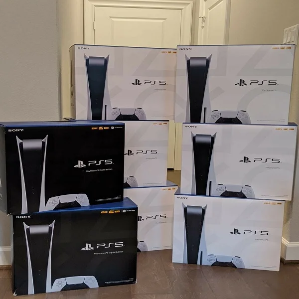 Лучшая Скидка на новую консоль PlayStation 5 Digital Edition PS5, стандартная дисковая версия Blu Ray с 5 бесплатными играми и 2 контроллерами