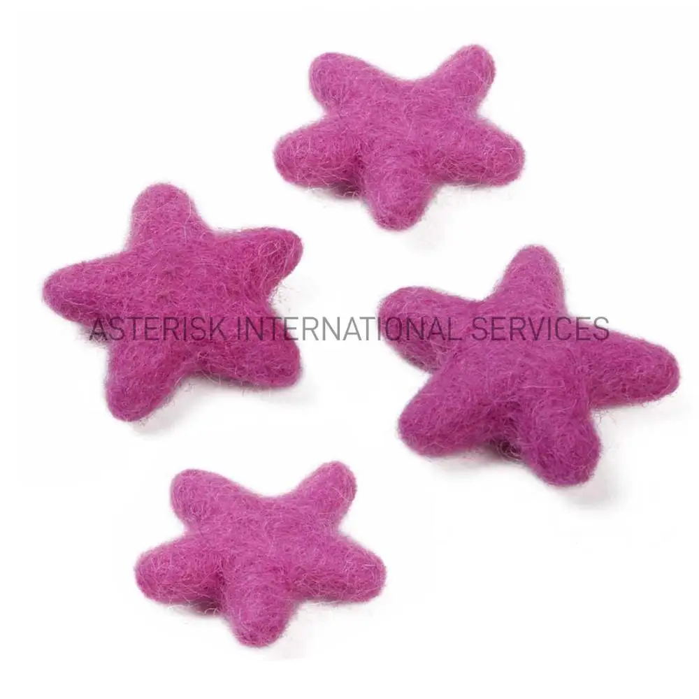 Handmade Felt Hearts /Felt Stars/Felt Shapes - 100% New Zealand Wool - Christmas Decoration-High Quality Hobby Craft Supplies