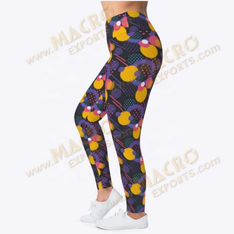 Wholesale High Quality Women Digital Printed Running Tights Fashion Mesh Yoga Pants print workout leggings Wholesale sublimation