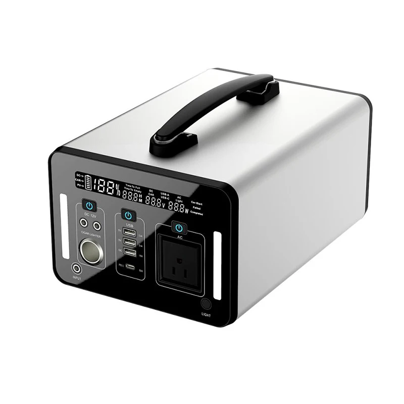 1039Wh 280800mAh Portable Power Station with  LED light, AC Outlet,PD 60W, Solar Generator for Outdoor RV/Van ping, Emergency