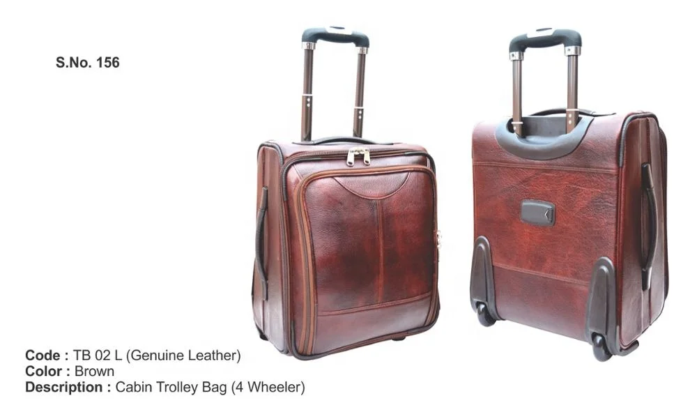 Premium Wholesale Manufacturer of Custom Logo Leatherette Trolley Bag Leather Suitcases Luggage Bag Tolley Bag for Traveling