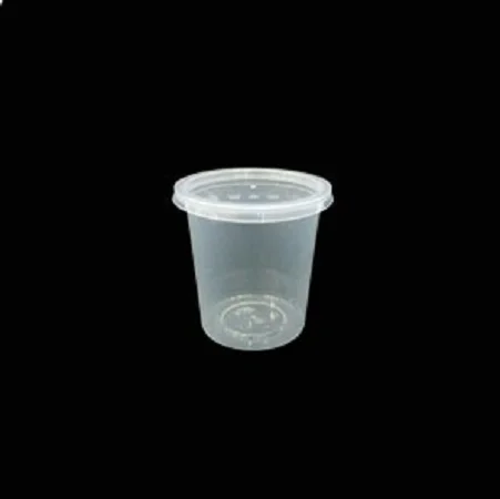 200ml Disposable Round PP Plastic Food Container Plastic Bowl With Lids