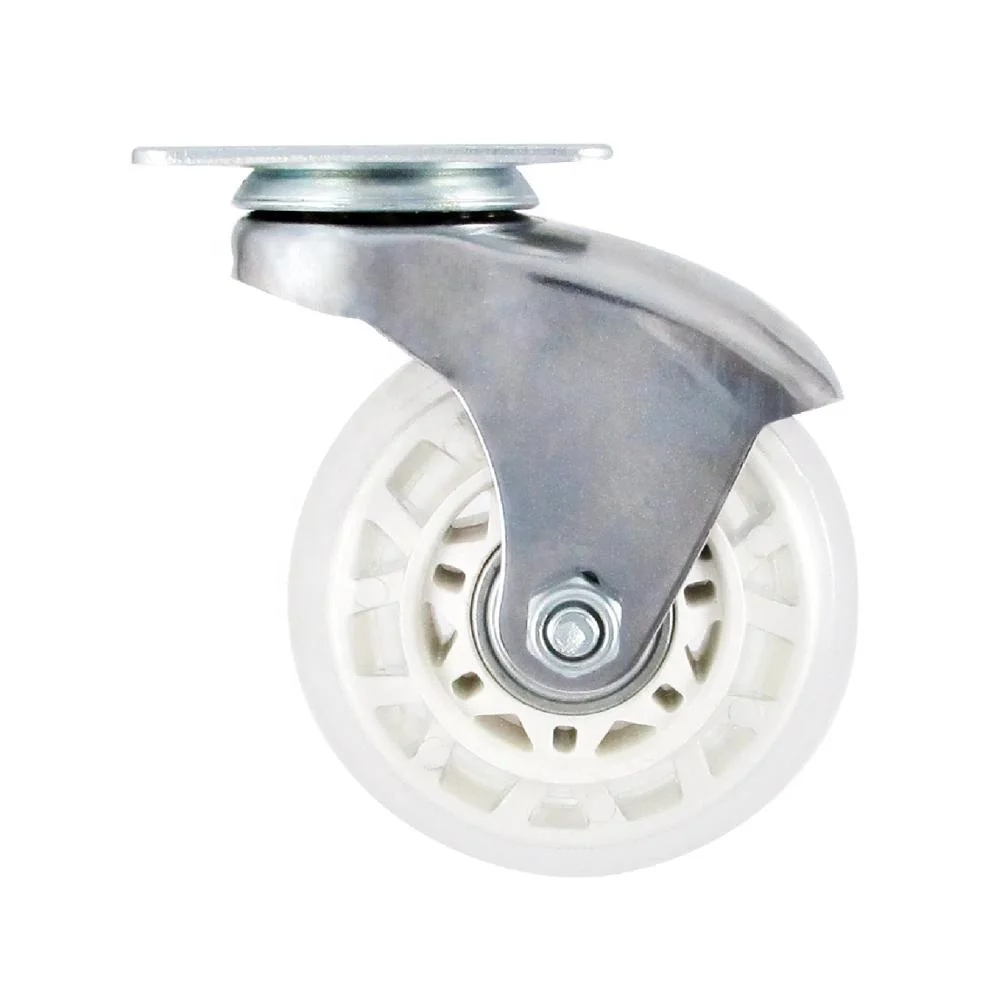  CCE 2.5 Inch Swivel Top Plate PVC Casters For Furniture Hardwood
