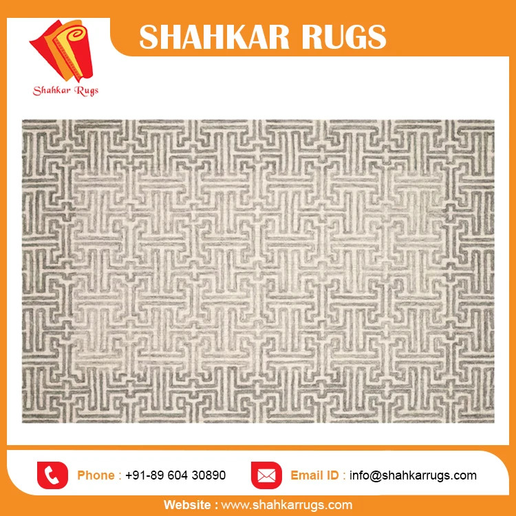 Latest Design Rugs EHR 03 Stone Sand Hand Tufted Modern Design Rugs From India Manufacture