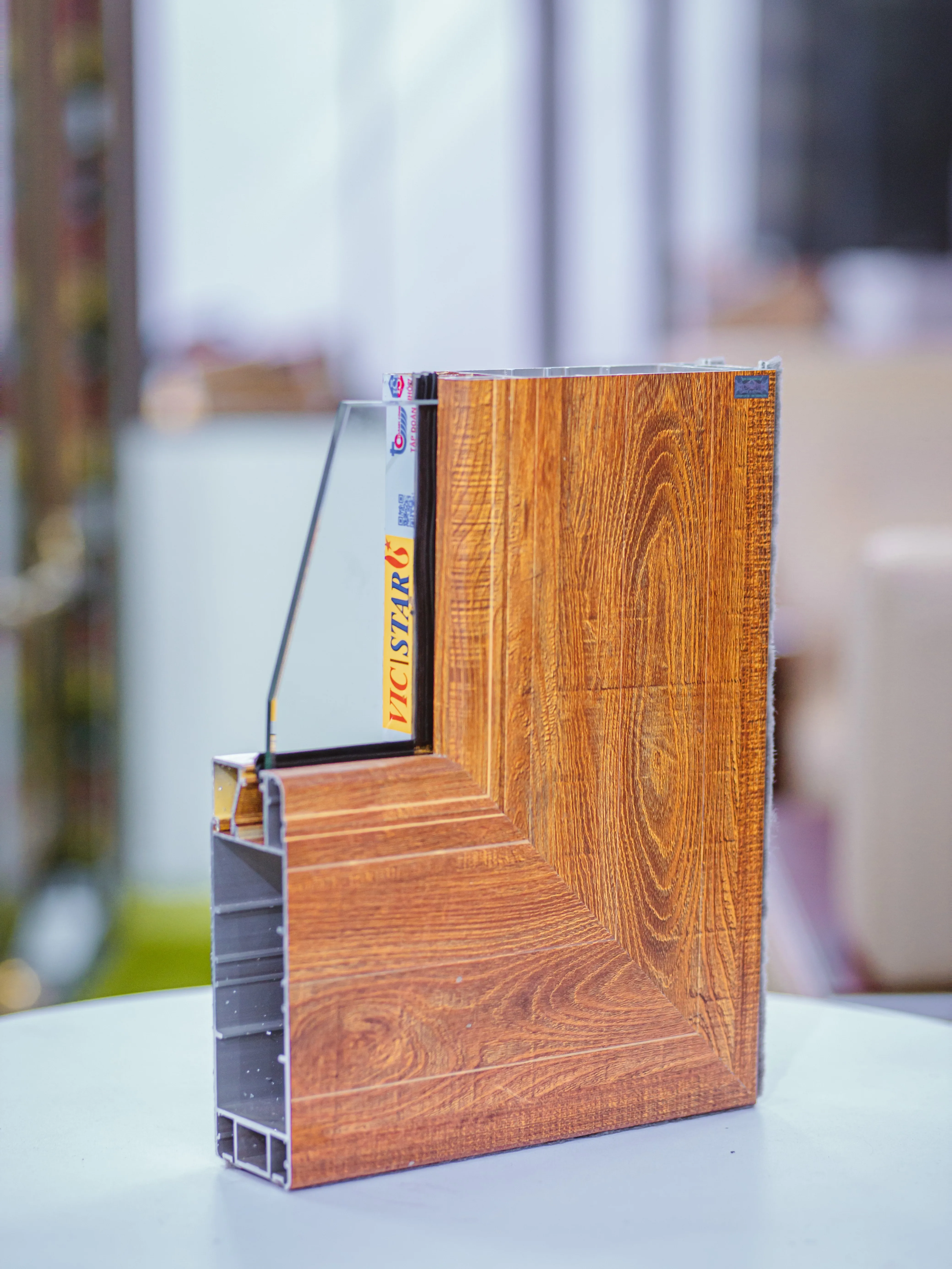  Высококачественный экструзионный профиль из древесины и алюминия марки Shalumi 6063