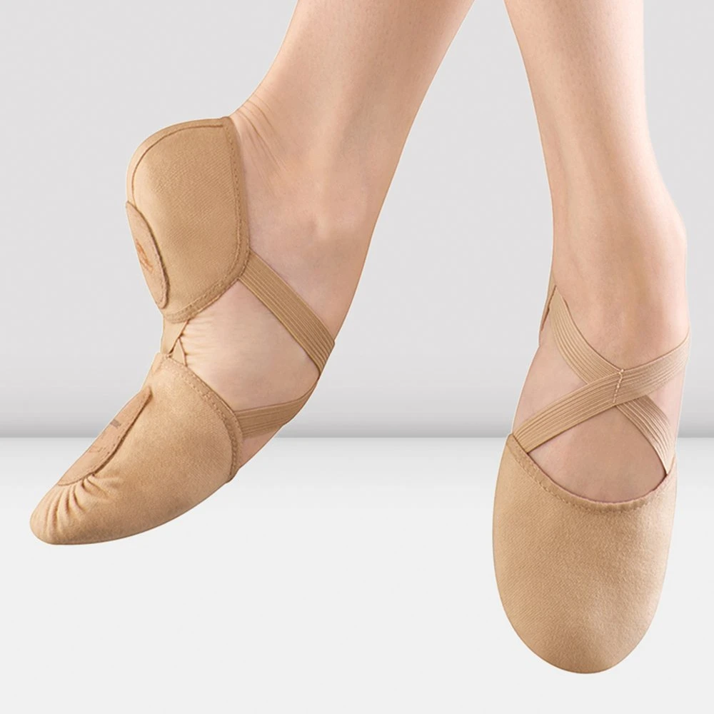 Custom Tan Canvas Ballet Shoes with Your Logo High Quality Ballet Shoes for Kids and Girls