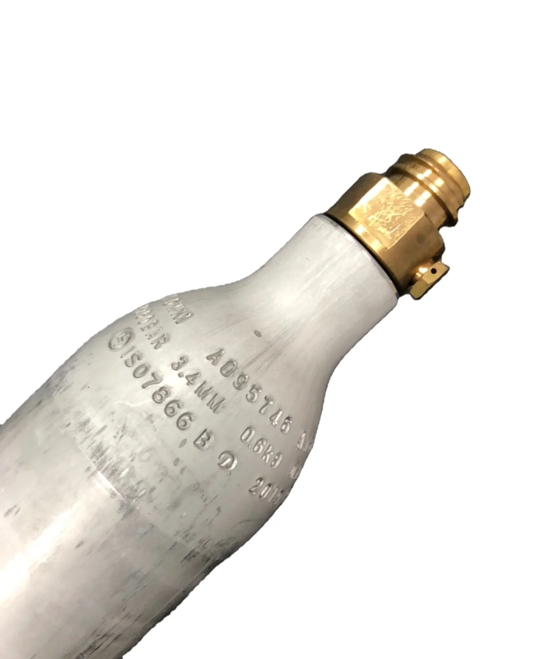 0.6L manufacture aluminum alloy food grade 425g CO2 gas cylinder with valve