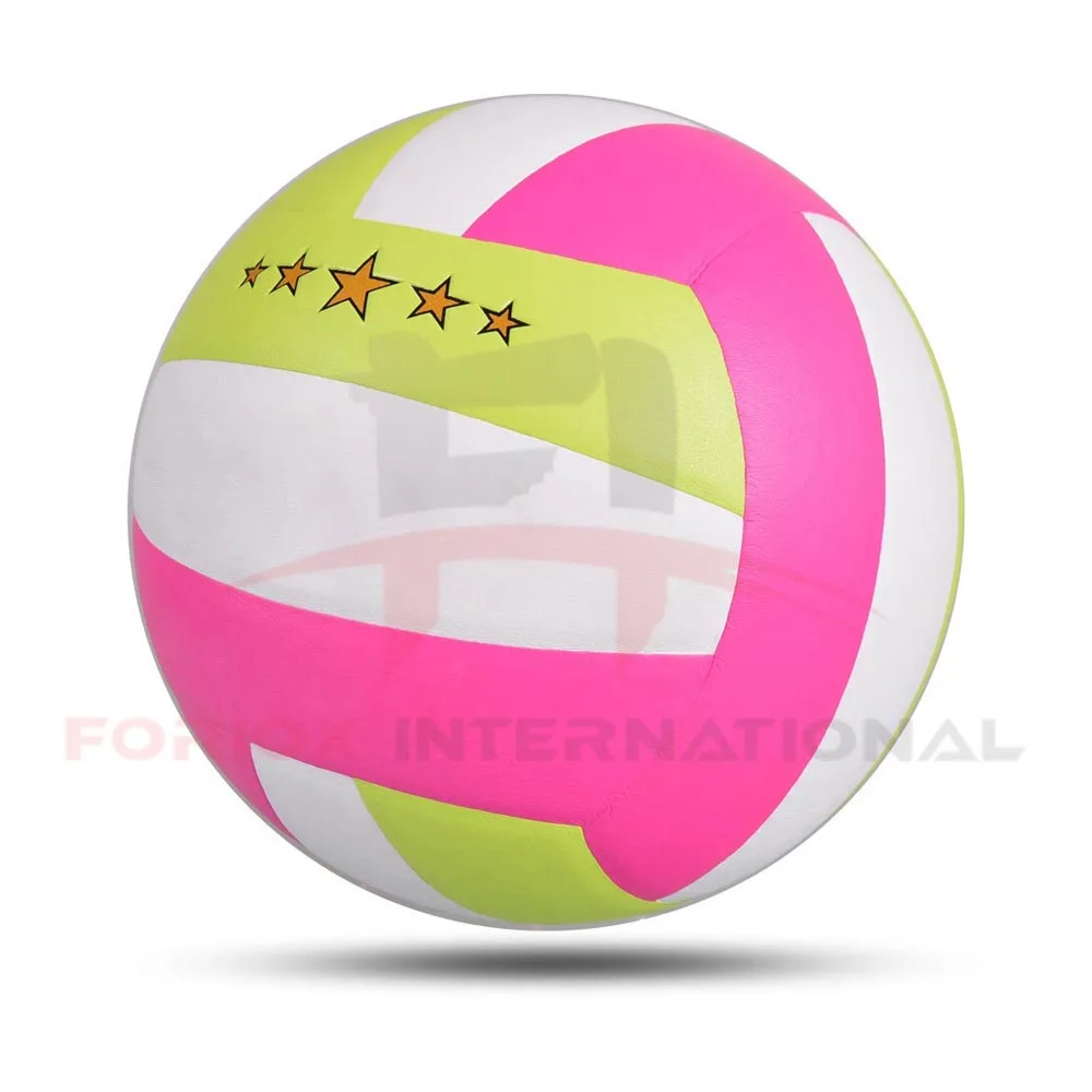 
wholesale Soft Foam Microfiber PU volley balls colorful Size 5 custom Beach volleyball 