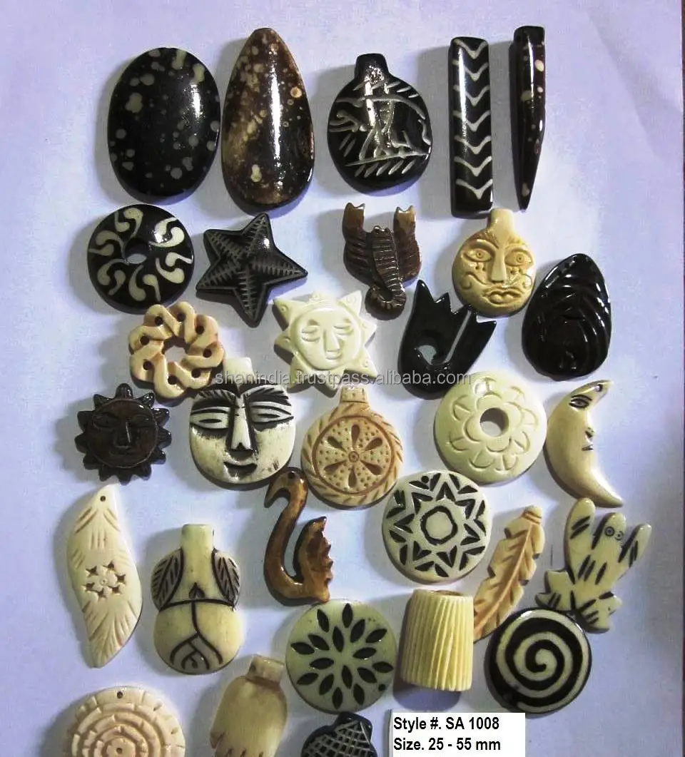 Bone Horn loose beads for DIY fashion jewelry