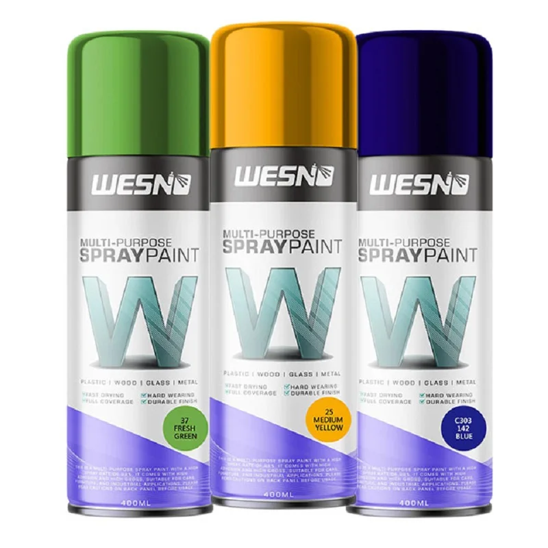 WESNO Deep Blue Spray Paint Car Paint 400ml Spray Paint