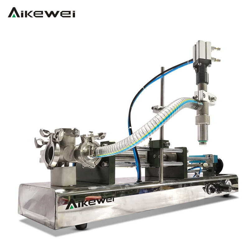 Semi-automatic pneumatic honey jar filling machine/liquid filling machine semi automatic manufacture