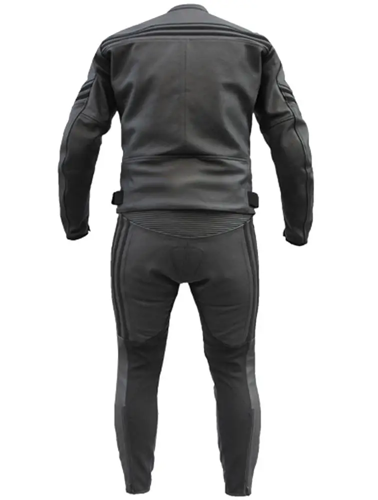 Motorcycle Motorbike Racing Suit Cordura Textile Jacket Trouser & Leather 1 Pc Set