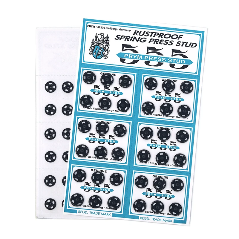Prym 342315H Sew-on Snap Large Buttons Metal Snaps Fasteners Press Studs Buttons for Sewing