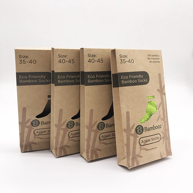 Custom cardboard packages for apparel kraft paper socks packaging boxes