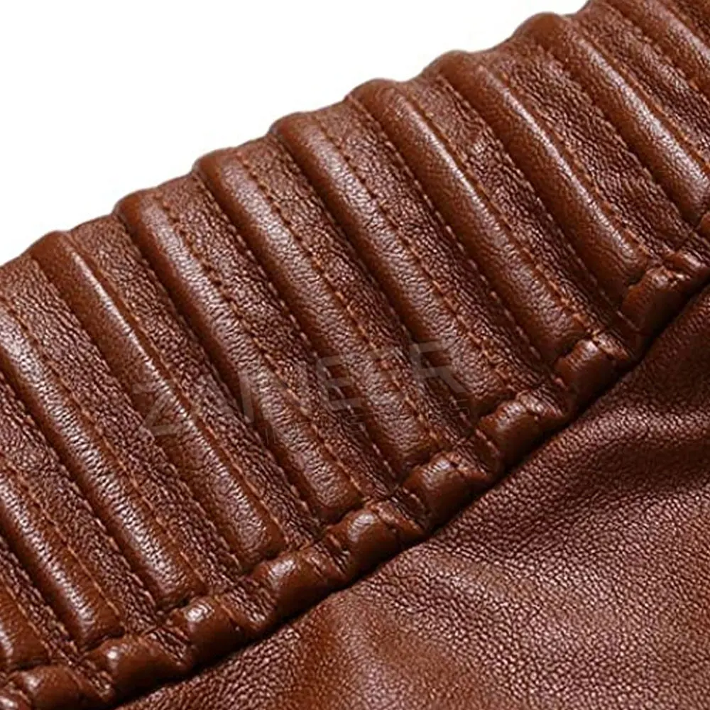 Solid Color Pu Leather Fashion Men Jacket Winter Fashion Men Leather Jacket New Arrival Leather Jacket