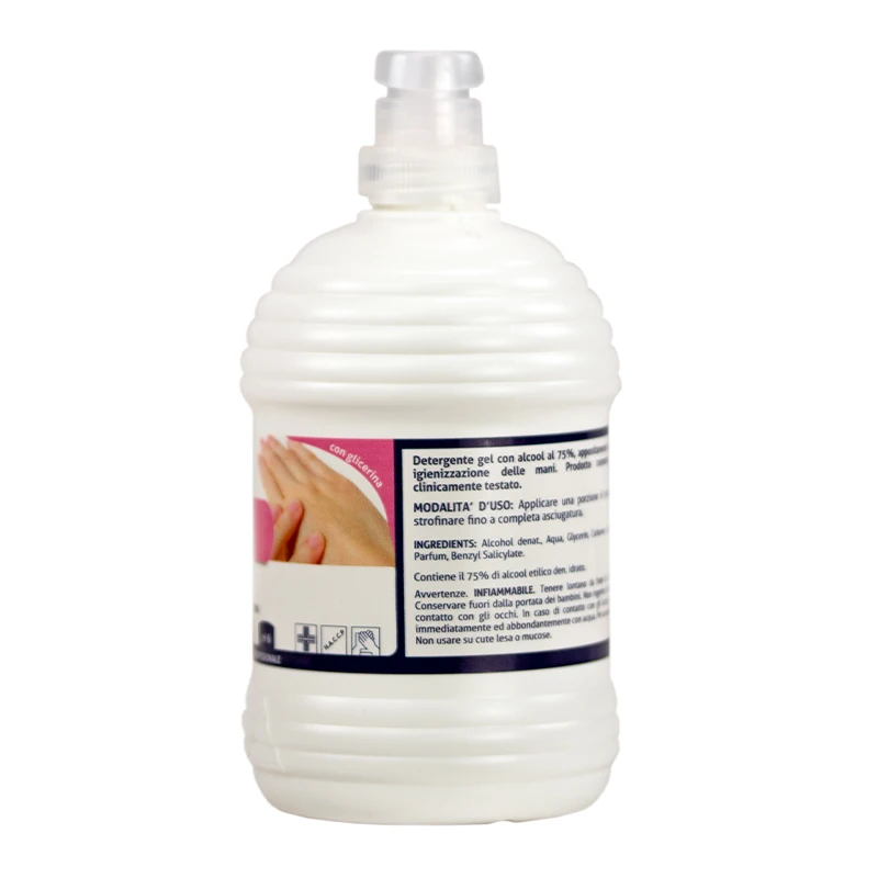 Высококачественное итальянское дезинфицирующее средство для рук Алкоголь 75% SANIGEL 500 мл для экспорта