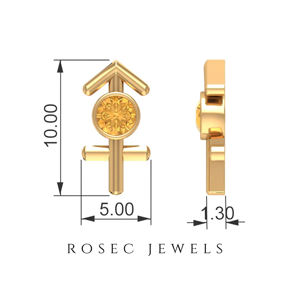  Серьги-гвоздики в виде знаков зодиака Стрелец серьги-гвоздики из цитрина