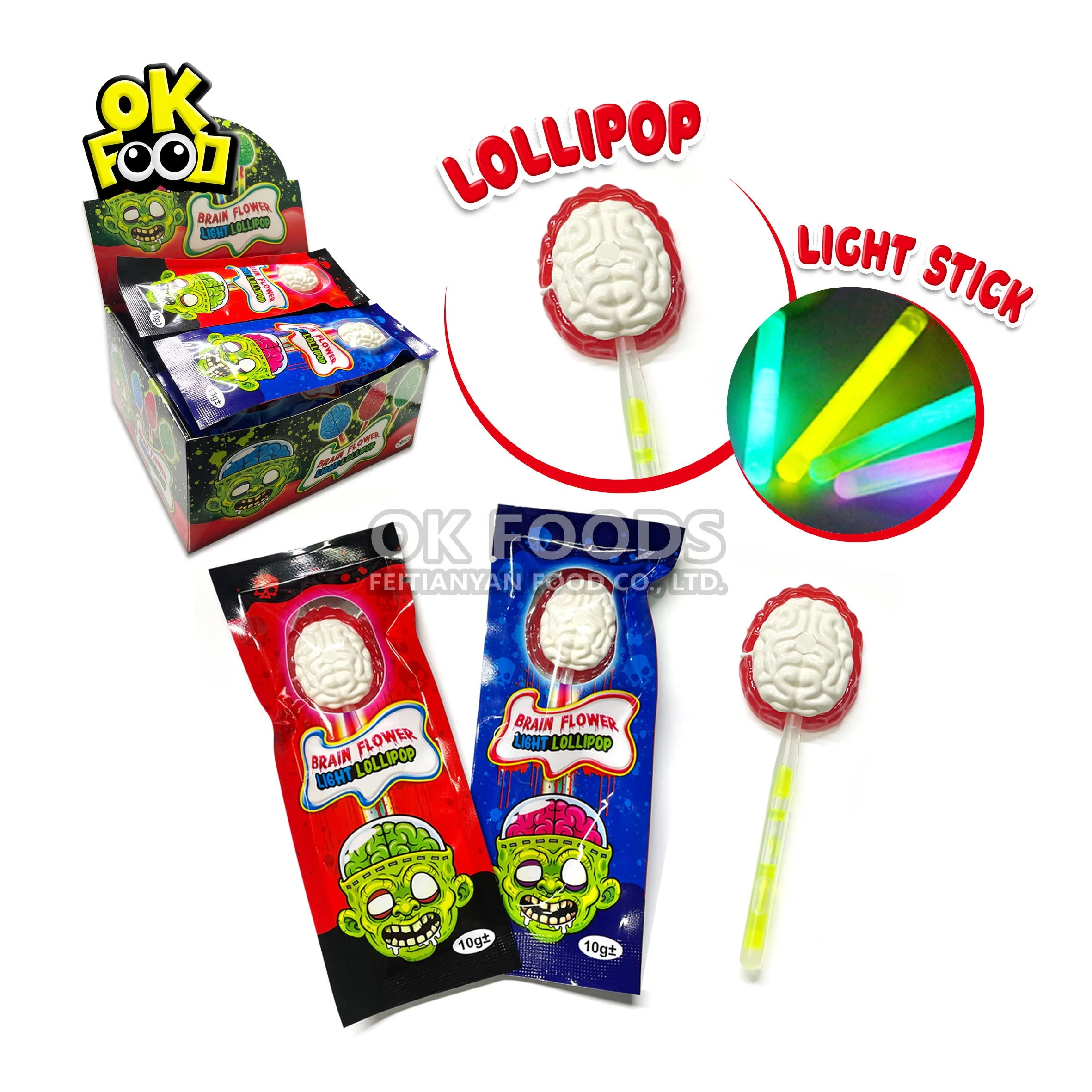 The best-selling 2 in 1 brain flower light stick lollipop in 2021 No.713